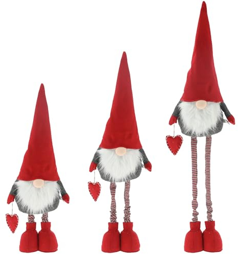 CREOLOGIC XXL Gnome Figure 130 cm · Gnome Telescopic Legs · Christmas Decoration Gnome · Nordic Gnome · Decorative Gnome · Decorative Figures · Christmas Gnome Man · Gnome (Red Gnome)