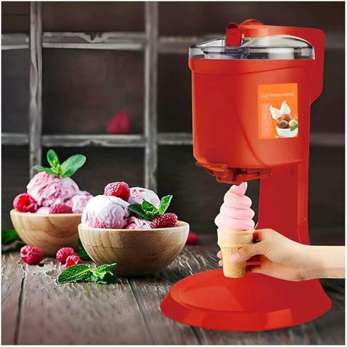 YGHBFRSZ Macchina per Gelato Soft Semiautomatica 1000ml Macchina per Fare Il Gelato Domestico Dessert alla Frutta Cono di Yogurt Macchina per Gelato, Dessert Domestico Grande capacità,White