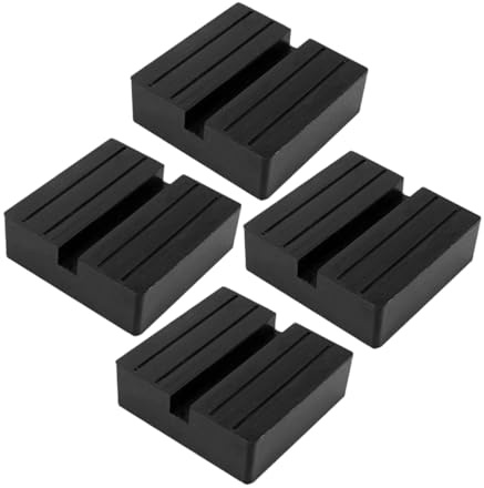 FONDOTIN Patin de Support en Caoutchouc pour Cric Hydraulique 4pcs, Coussinet de Remplacement Anti-vibrations pour Véhicule, Sécurité Maximale Lors de L'entretien Automobile