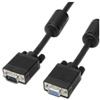 Watio Wave Cable vga - cable de 3 m con conector macho en ambos extremos, incluye ferrita para reducción de interferencias. Ideal para monitores.*