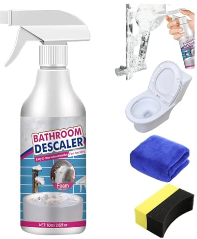 Reiniger für hartnäckige Flecken, 2026 Neuster Bathroom Descaler, Badreiniger Schaum, Multifunktional Duschreiniger gegen Kalkablagerungen für Glas Kanalisation Toiletten ohne Chemie (1)