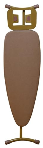 Mesa de Planchar de Pie de Metal con Soporte de Hierro, Tabla Planchar Plegable, Altura Ajustable de 8 para el Hogar(Brown)