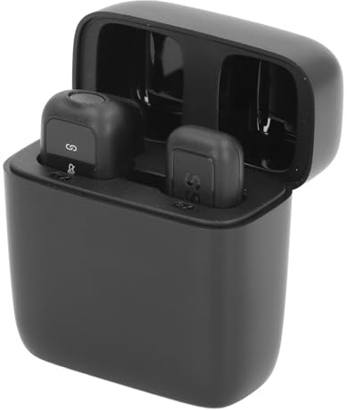 UPALDHOU Micrófono Wireless Lavalier con Grabación de Voces Claras, Reducción de Ruido Inteligente y Diseño Fácil de Usar para una Conectividad Inalámbrica Perfecta y una Conveniente Carga Móvil,