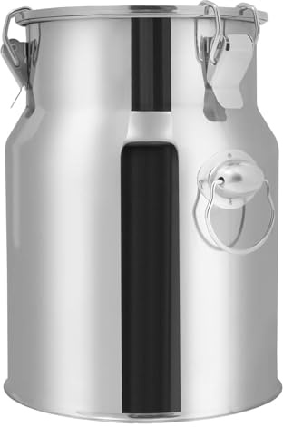 Stainless Steel Milk Can, 5-88l Seal Transport Wine Pail Bucket Tote Jug Oil Barrel Tank for Home & Farm Liquid Container(Nofaucet,5L)