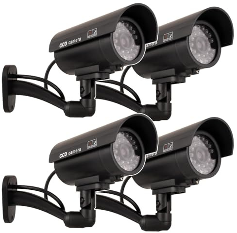 Maclean IR9000 B kamera Dummy övervakningskamera attrapp larmsystem kamera vattentätt LED-ljus (4)
