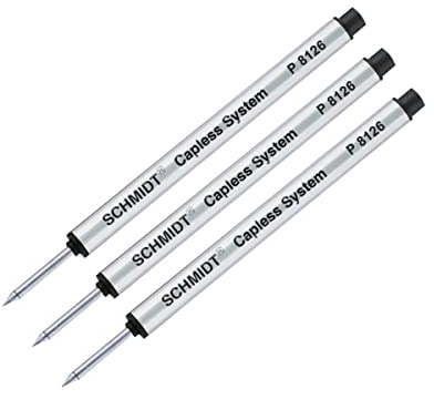 Schmidt P8126 mine für Tintenroller, ohne Kappe, Schwarz, 3 Stück