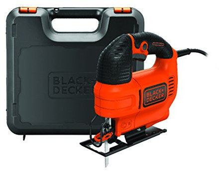 BLACK+DECKER KS701EK-GB Compact Jigsaw with Blade, 520 W, Black/Orange