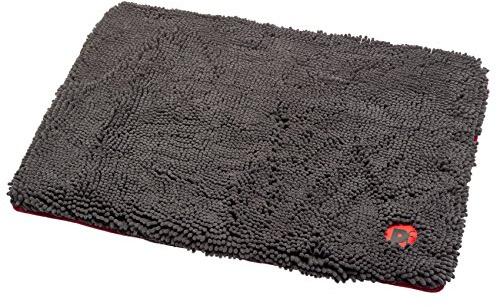 Petface Outdoor Paws X-Large Memory Foam Dog Crate Mat, Removeable Microfibre Cover, 103 x 75 cm, Black (Pack of 1)