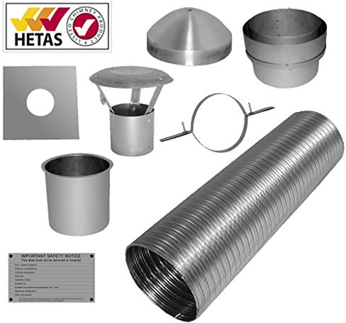 7m 6 Flexible Multifuel Flue Liner Pack/kit for Stove