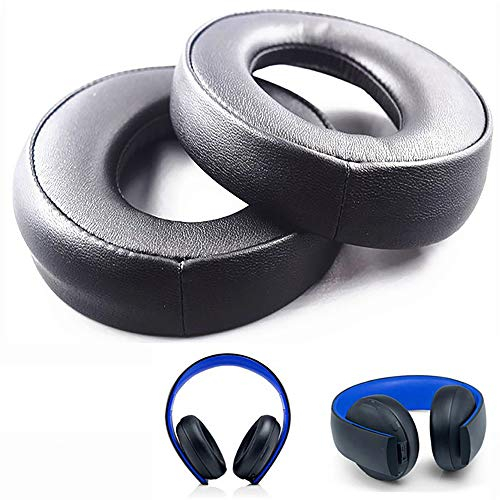 Replacement Ear Pads Cushions, Headphone Pillows Earpads Compatible for Sony PS3 PS4 Gold Wireless Playstation 3 Playstation 4 CECHYA-0083 Stereo 7.1 Virtual Surround Headphones