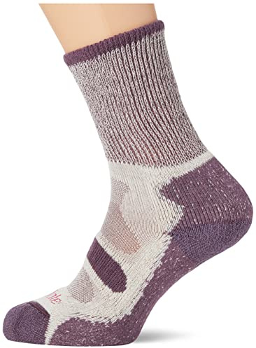 Bridgedale HIKE Lightweight Cotton Cool Comfort Boot-Women's- Large-Plum