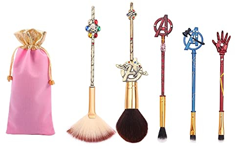 5 Pcs Classical Movie Face Makeup Brush Set Cosmetic Foundation Powder Eye Shadows Kit Suitable for Beginners & Makeup Artist