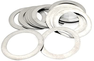 Ctongrun-Arandelas planas Arandela plana ultrafina de acero inoxidable M15 a M40 Ajuste de cuña ultrafina Grueso 0,1 0,2 0,3 0,5 1 mm, buena resistencia a la corrosión(M15X21X0.1mm)