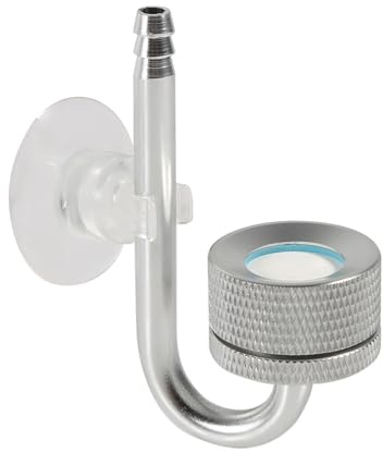 Yosoo Health Gear CO2 Zerstäuber Diffusor für Aquarien, Kohlendioxid-Diffusor-Zerstäuber aus Aluminiumlegierung, CO2-Generatorsystem für Aquarien(Silber)