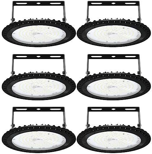 100W Faretto LED UFO, Lampada da Officina 20000LM UFO Proiettore Faretto LED, Temperatura del Colore Dimmerabile 3000K/4000K/6500K Lampadario Industriale