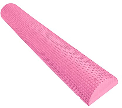 rockible Eva Halb-Schaumstoffrolle für Massage und Entspannung - Tragbarer -Halbroller mit 200 kg Belastbarkeit, Rosa 90 cm x 7,5 cm