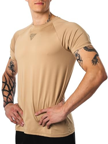 Camiseta Satire Gym para hombre - Ropa deportiva para hombres - Ropa activa como camiseta funcional para hombre, transpirable y cómoda, perfecta para el deporte y el tiempo libre, L