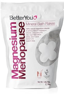 BetterYou Magnesium Menopause Bath Flakes, Blend of Pure Magnesium Chloride, Ylang-ylang and Clary Sage for Hormonal Balance, Stress Relief, and Restful Sleep, 750g