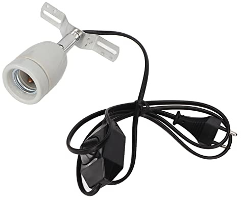 Supporto per Lampada per Rettili, Lampada per Rettili 400W Portalampada Riscaldante in Ceramica per Rettili Portalampada Ruotabile con Interruttore per Rettili Anfibi (Spina