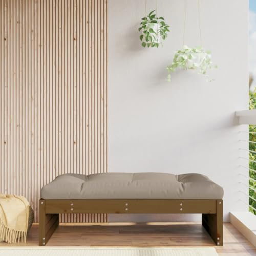 Chaduof Gartenhocker Honigbraun 120x80 cm Massivholz Kiefer, Balkon Hocker, Fusshocker Garten, Hocker Garten, Fußhocker Für Sessel, Gartenmöbel Hocker 825768