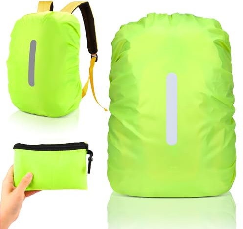 VMUTGA Regenschutz für Rucksäcke, 30L-40L Regenschutz Schulranzen mit Reflexstreifen wasserdichte Regenschutz Rucksack Regenhülle Schulrucksack Rucksacküberzug für Wandern Camping Reisen Radfahren