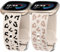 TOYOUTHS 2 Stück Leopard Gravierte Armband kompatibel mit Fitbit Versa 4/Versa 3/Sense 2/Sense Armband, Frauen Männer Zweifarbig Gepard Sport Loop Silikon Armbänder für Versa 4, Polarstern/Milchtee