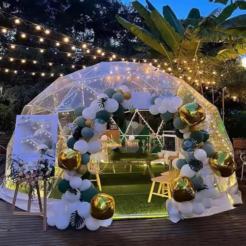 AUTUMFLATGAO Gartenkuppel-Iglu, 3.6M Durchsichtiges Blasenzelt, Wetterfestes Pod-Camping-Terrassenzelt, Für Den Außenbereich, Hinterhof-überdachungspavillons, Sichtschutzhauszimmer