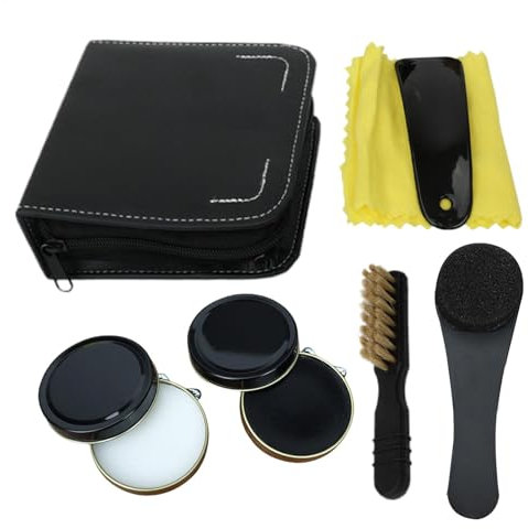 Kit de polissage pour chaussures en cuir Entretien Cuir Portable Nettoyage