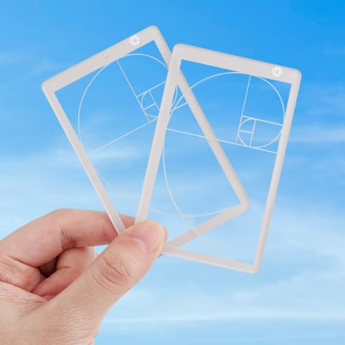 DELORIGIN 2pcs Golden Ratio View Finder 2 Styles Fibonacci Photo Composition Tool Viewer Artist View Finder pour Photographie Accessoires Peinture Esquisse Dessin