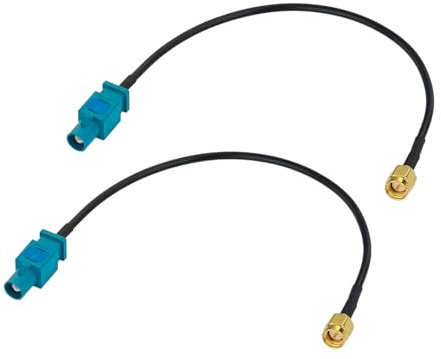 2 Stücke Fakra Z Stecker auf SMA Stecker,DAB Antenne Fakra Adapter für Auto Radio GPS,15cm RG174 Verlängerungskabel, Ideal für Yaesu, Icom, Kenwood, Wouxun, TYT, CB Radio und Amateurfunkgeräte