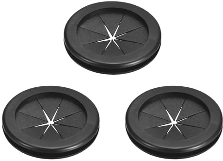 QUARKZMAN 3Pz Guarnizioni Gomma Per Passacavi, Foro Da 52mm, ID 60mm Nero | Tappi Per Foro Passante Doppia Parete Per Elettrovalvola, Guarnizione Per Cablaggio Elettrico