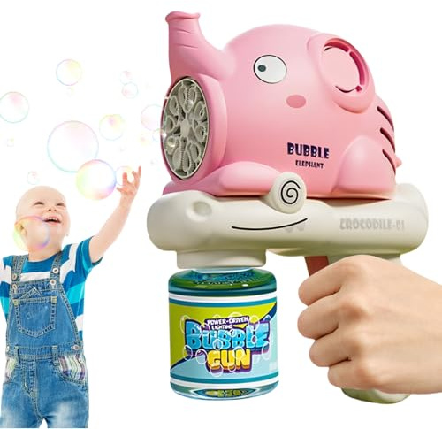 Automatisk blåsmaskin - såpbubbelmaskin | Auto Bubble Blower | Cartoon Elephant Bubble Machine automatiskt | Söta elektriska utomhusleksaker för bröllop/com