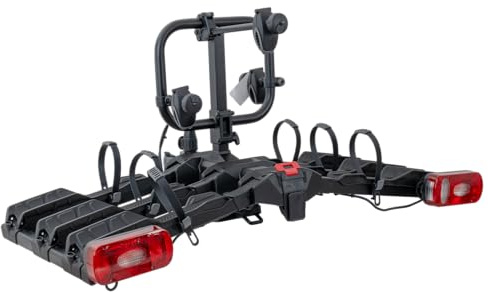 Inter Pack Spider 3 Lite Fahrradträger Anhängerkupplung für 3 Fahrräder, klappbare Kupplungsträger Plattform bis 60 kg für E-Bikes, mit Diebstahlsicherung und 13-PIN Stecker