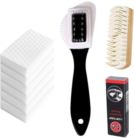 9 Pcs Suede Brush, Suede Eraser, Suede Brush For Shoes, Suede Shoe Cleaner, Nubuck And Multifunctional 4-Sided Cleaning Shoes Brush For Suede Leather Boots Cleaning(Brass And Nylon Bristle)