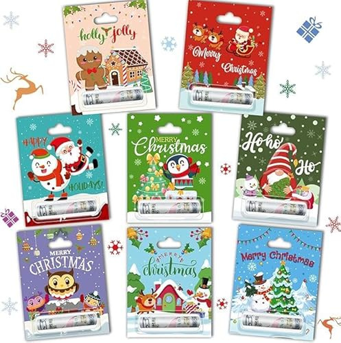 8 Weihnachtsbrieftaschen, hängende Weihnachtsdekorationen, lustige Lippenstiftclips, Geschenkkarten, handgefertigte Geschenkdekorationen