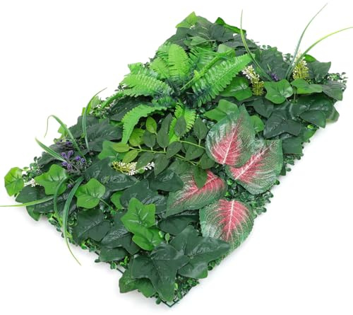 LALAFINA Artificial Plant Wall Panel Green Wall Lawns Lifelike Faux Plant Backdrop Mat and Garden Privacy Covering