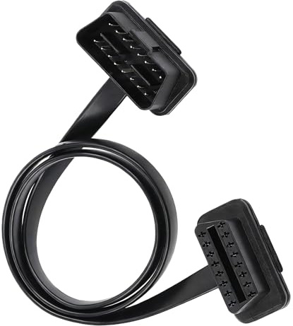 GFFG Câble OBD2 pour voiture, appareil de diagnostic, 16 broches mâle vers femelle, câble plat OBDII, adaptateur de diagnostic (0,6 m)