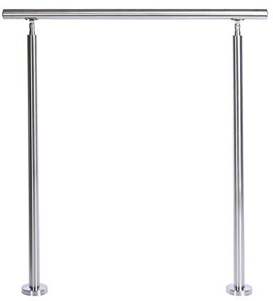 INMOZATA Stair Handrail for Outdoor Steps, 80CM Safety Rail with Mounting Fittings, Stainless Steel Banister Railing for Outdoor Stairs