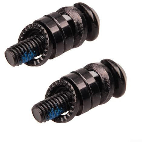 High-Carbon Steel M6x24mm Disc Brake Caliper Screws for Mountain Bike, Scooter and, Black Finish Bicycle Bolts with Washers, 2-Pack