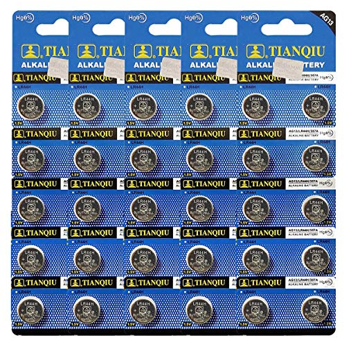 TIANQIU 50 357 Alkaline Watch Batteries LR44 AG13 SR44W Battery