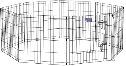 MidWest Homes for Pets 550-24DR Laufstall und Spielgehege für Hunde, ohne Tür, 61 x 61 cm, schwarze E-Beschichtung