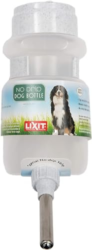 Lixit Top Fill NO-Drip Water Bottles for Dogs. (44 FL Oz (Pack of 1), White)