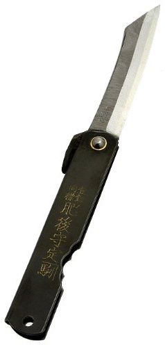 Higo no Kami 7 Pocket Knife by Nagao Seisakusho, Parkerized Black Satin Finish