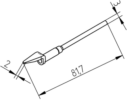 Ersa Ersadur Entlötspitzenpaar für Entlötpinzette 40 oder Chip Tool für MELF und MINIMELF, 0452MDLF020