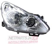 Johns, Scheinwerfer Halogen Front passend für Opel Corsa D 07/2006-12/2010 H7 H1 Rechts