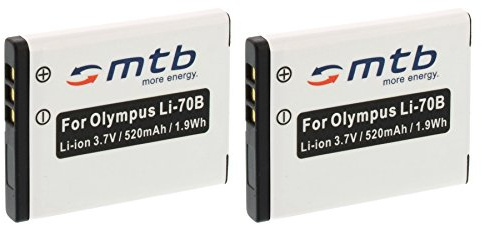 2x Batteria Li-70b per Olympus D-.. / FE.. / VG.. / X-.. + vedi lista!