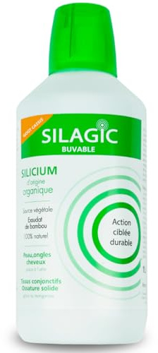 SILAGIC - Solution Buvable au Silicium Organique - Renforce Peau, Ongles & Cheveux - Maintient une Ossature Solide - Ortie, Bambou & Manganèse - Fabriqué en France - 1 L