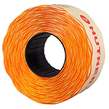 30 Rollen Preisetiketten 32x19 leucht-orange permanent | 30.000 Etiketten | Preisauszeichner Etiketten | Auszeichner Etiketten | HUTNER
