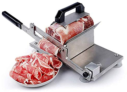 Hanchen Manueller Schinkenschneider Edelstahl gefrorenes Fleisch Aufschnittmaschine Käse Gemüseschneider für Restaurant Haushalt Gastro | Klinge Länge: 200mm, ST-200A