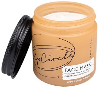 UpCircle Hydrating Kaolin Clay Face Mask with Olive Powder 60ml - Detoxifying Mask To Clear Spots, Blackheads + Prevent Breakouts - Turmeric Oil, Aloe Vera, + Cocoa Butter – Natural + Vegan
